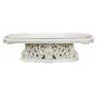 ACME Adara Wooden Top Dining Table with Single Pedestal in Antique White