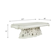 ACME Adara Wooden Top Dining Table with Single Pedestal in Antique White