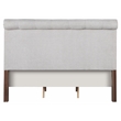 ACME Andria Tufted Fabric Eastern King Bed in Gray and Reclaimed Oak