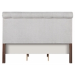ACME Andria Tufted Fabric Queen Bed in Gray and Reclaimed Oak