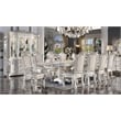 ACME Vendome Wooden Double Pedestal Dining Table in Antique Pearl and White