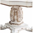 ACME Vendome Wooden Double Pedestal Dining Table in Antique Pearl and White