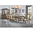 ACME Latisha Wooden Dining Table with Floral Moldings in Antique Oak