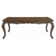 ACME Latisha Wooden Dining Table with Floral Moldings in Antique Oak