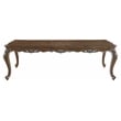 ACME Latisha Wooden Dining Table with Floral Moldings in Antique Oak