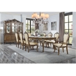 ACME Latisha Fabric Side Chair with Nailhead Trim in Antique Oak (Set of 2)