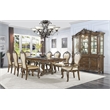 ACME Latisha Fabric Side Chair with Nailhead Trim in Antique Oak (Set of 2)