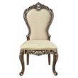 ACME Latisha Fabric Side Chair with Nailhead Trim in Antique Oak (Set of 2)
