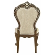 ACME Latisha Fabric Side Chair with Nailhead Trim in Antique Oak (Set of 2)