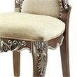 ACME Latisha Fabric Side Chair with Nailhead Trim in Antique Oak (Set of 2)