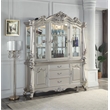 ACME Bently Wooden Hutch and Buffet with Glass Doors in Champagne