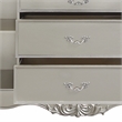 ACME Bently Wooden Hutch and Buffet with Glass Doors in Champagne