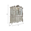 ACME Bently Wooden Hutch and Buffet with Glass Doors in Champagne