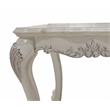 ACME Dresden Square Wooden Top End Table with Claw Legs in Bone White