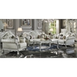 ACME Dresden Square Wooden Top End Table with Claw Legs in Bone White