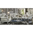 ACME Dresden Square Wooden Top End Table with Claw Legs in Bone White