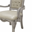 ACME Dresden Wooden Frame Arm Chairs in Bone White (Set of 2)