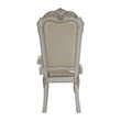 ACME Dresden Wooden Frame Arm Chairs in Bone White (Set of 2)