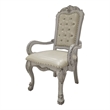 ACME Dresden Wooden Frame Arm Chairs in Bone White (Set of 2)