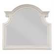 ACME Florian Wooden Frame Mirror with Arched Top in Antique White