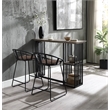 ACME Furniture Zudora 2-Shelf Wood & Metal Counter Table in Antique Oak/Black