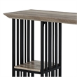 ACME Furniture Zudora 2-Shelf Wood & Metal Counter Table in Antique Oak/Black