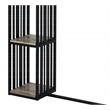 ACME Furniture Zudora 2-Shelf Wood & Metal Counter Table in Antique Oak/Black