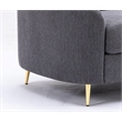 ACME Furniture Yuina Upholstered Fabric & Metal Sofa in Gray and Gold
