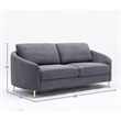 ACME Furniture Yuina Upholstered Fabric & Metal Sofa in Gray and Gold