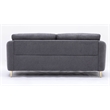 ACME Furniture Yuina Upholstered Fabric & Metal Sofa in Gray and Gold