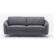 ACME Furniture Yuina Upholstered Fabric & Metal Sofa in Gray and Gold