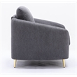 ACME Furniture Yuina Upholstered Fabric & Metal Sofa in Gray and Gold