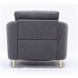 ACME Furniture Yuina Upholstered Fabric & Metal Chair in Gray and Gold