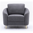ACME Furniture Yuina Upholstered Fabric & Metal Chair in Gray and Gold