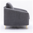 ACME Furniture Yuina Upholstered Fabric & Metal Chair in Gray and Gold