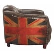 ACME Furniture Brancaster Upholstered Leather Chair in Antique Slate/Brown