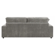 ACME Furniture Tavia Corduroy Fabric L-Shaped Sectional with 6 Pillows in Gray