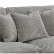ACME Furniture Tavia Corduroy Fabric L-Shaped Sectional with 6 Pillows in Gray