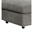 ACME Furniture Tavia Corduroy Fabric L-Shaped Sectional with 6 Pillows in Gray
