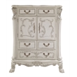 ACME Furniture Dresden 5-Drawer Wood Chest with 2 Doors in Bone White