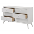 ACME Furniture Cerys 6-Drawer Rectangular Contemporary Wood Dresser in White