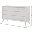 ACME Furniture Cerys 6-Drawer Rectangular Contemporary Wood Dresser in White