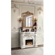 ACME Adara Wooden LED Electric Fireplace in Antique White