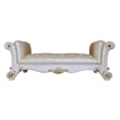 ACME Vendome Wooden Upholstered Tufted Bench in Antique Pearl
