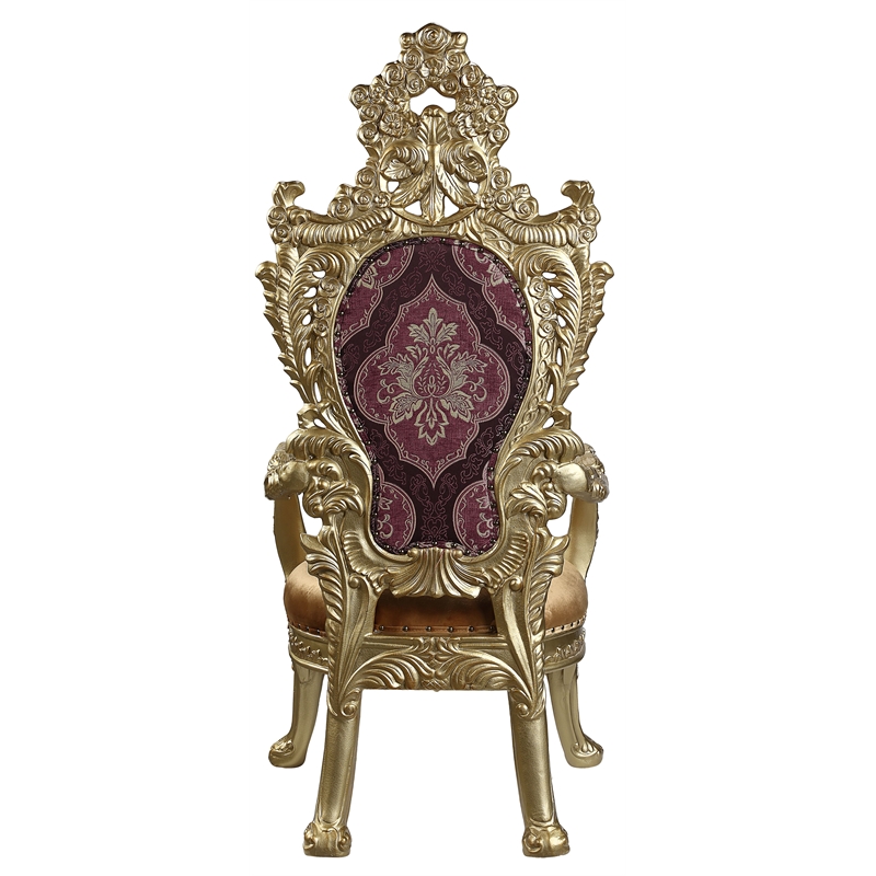 ACME Bernadette Wooden Arm Chairs in Gold (Set of 2)