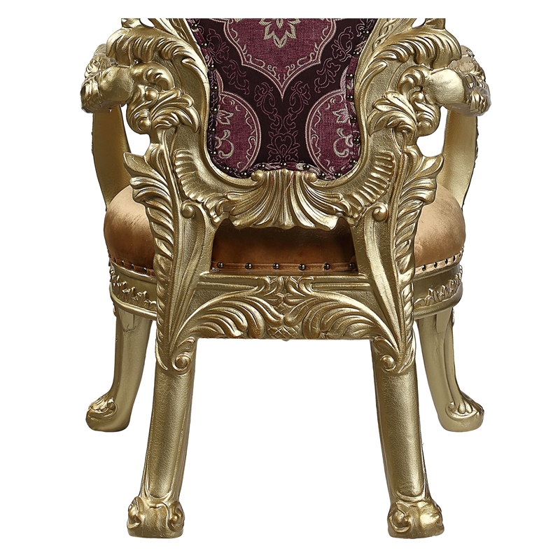 ACME Bernadette Wooden Arm Chairs in Gold (Set of 2)