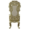 ACME Cabriole Wooden Arm Chairs in Light Gold and Gold (Set of 2)