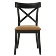ACME Hillary Wooden Side Chairs in Brown and Black (Set of 2)