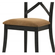 ACME Hillary Wooden Side Chairs in Brown and Black (Set of 2)