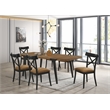 ACME Hillary Wooden Side Chairs in Brown and Black (Set of 2)